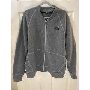 North Face Mens Zip Up Jacket With Pockets Size XL Grey